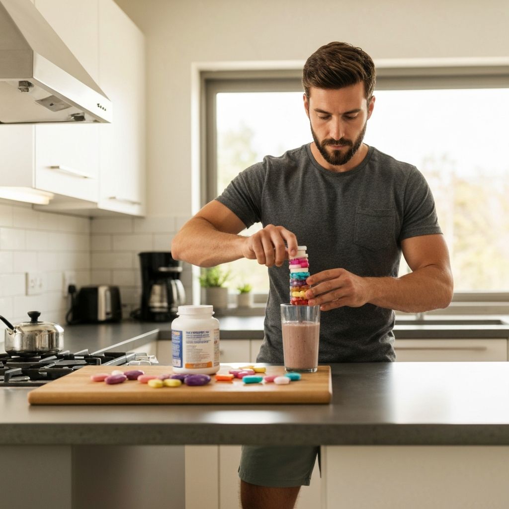 Morning routine with supplements